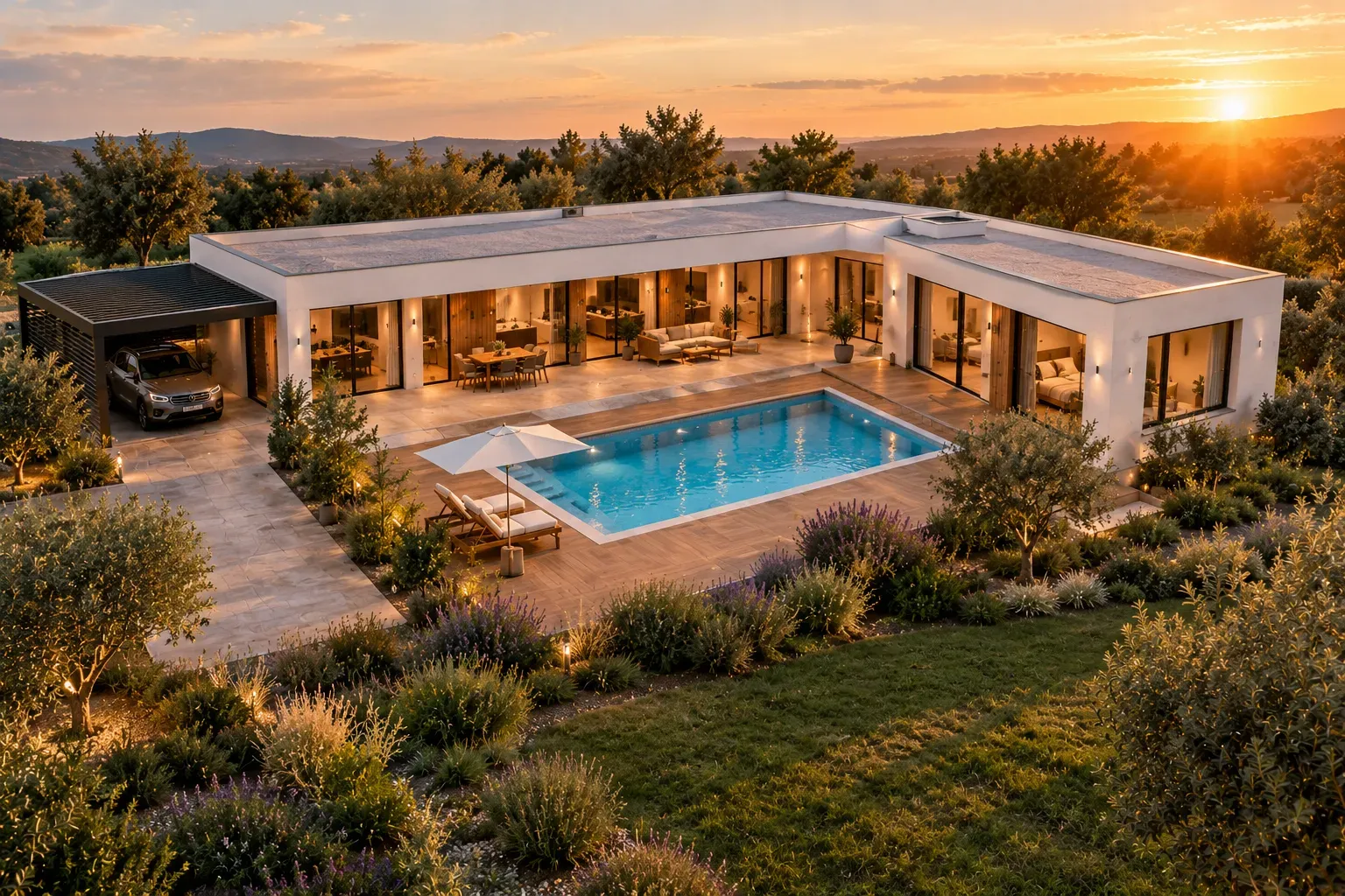 Recreación de la casa modular Aura L